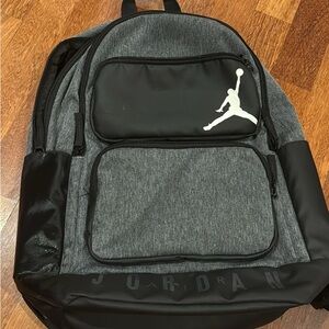 Jordan Black and Gray Backpack with Iconic Logo